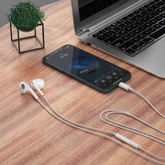 Słuchawki douszne przewodowe do lightning do iphone xs xr 11 12 13 14 pro max