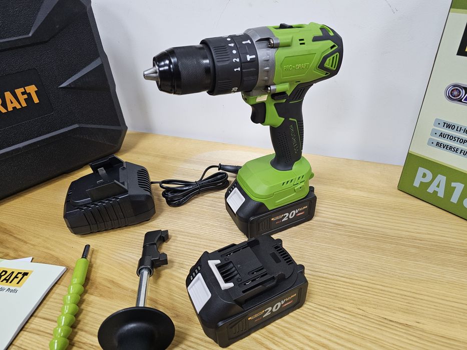 Шуруповерт Бесщеточный 50Нm +Удар ProCraft 4.0Ah акб 2шт Кейс Гарантия