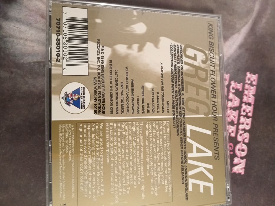 Greg Lake -  In Concert ,cd 5.11.1981 r ,King Biscuit Flower Hour