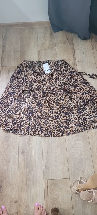 Pareo wiązane zara w panterkę rozmiar XS/S