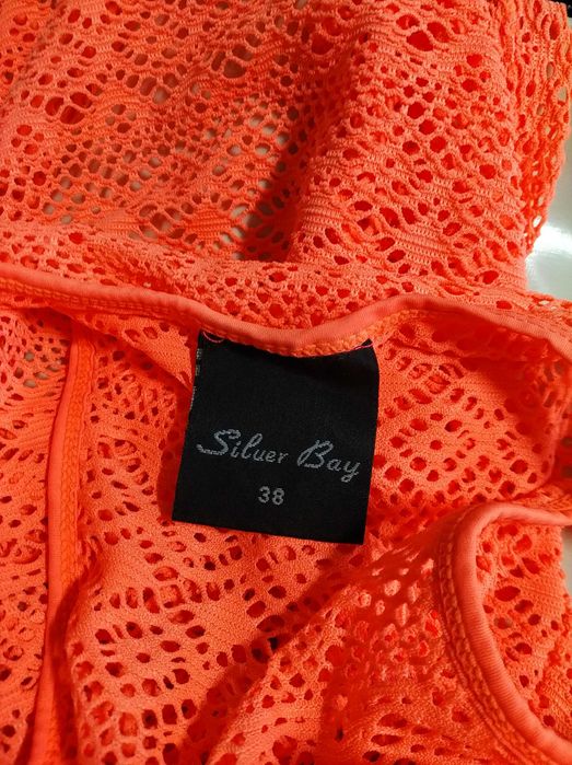 Помаранчева,мереживна накидка,парео 44 р