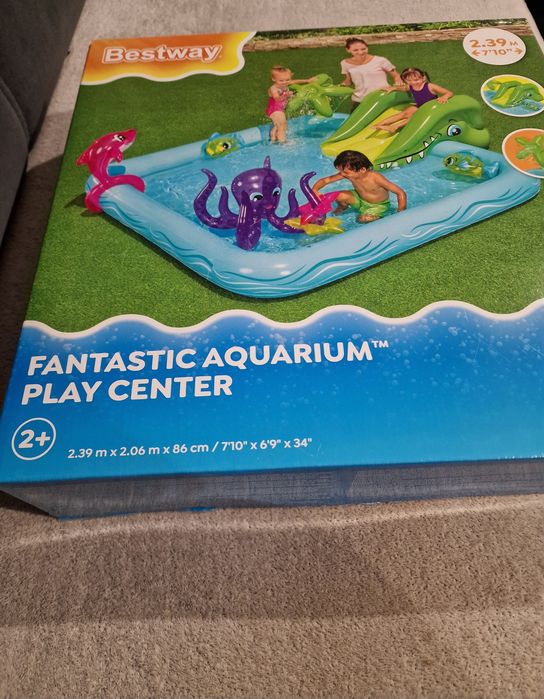 Basen dmuchany prostokątny Bestway Aquarium 239 x 206 cm
