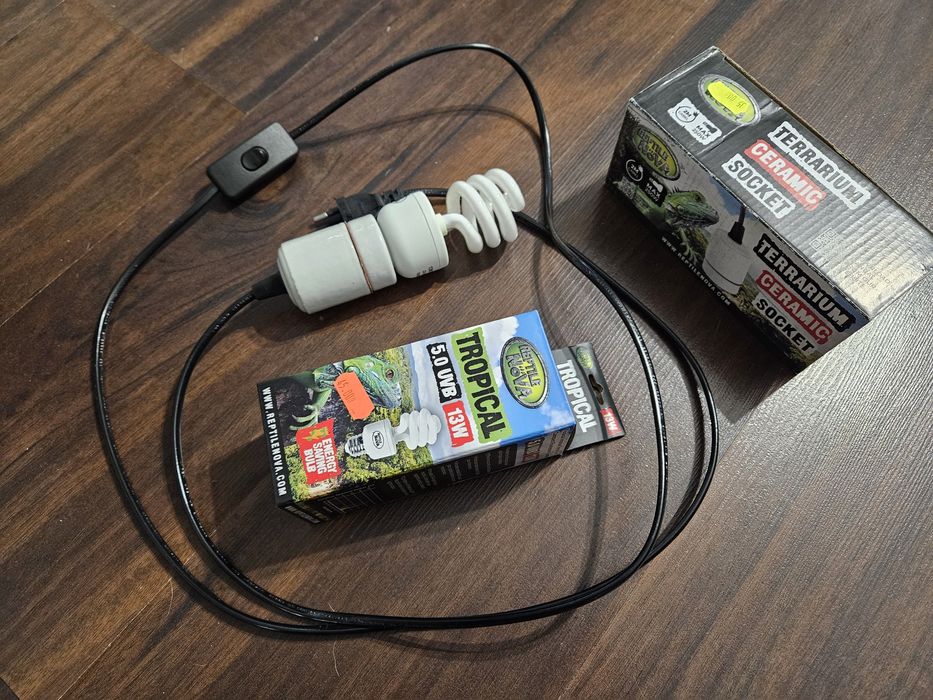 Lampa grzewcza terrarium żarówka UVB dojrzewająca terrarium
