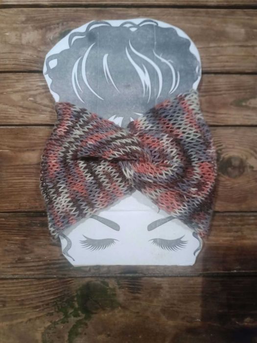 Opaska Handmade 100% Merino. Turban, szeroka. Dwuwarstwowa