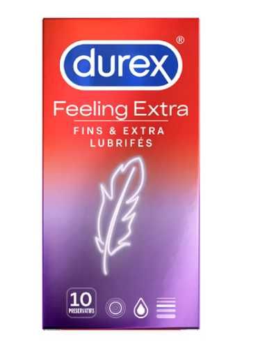 Durex Feeling Extra dodatkowo nawilżane 10 szt cienkie