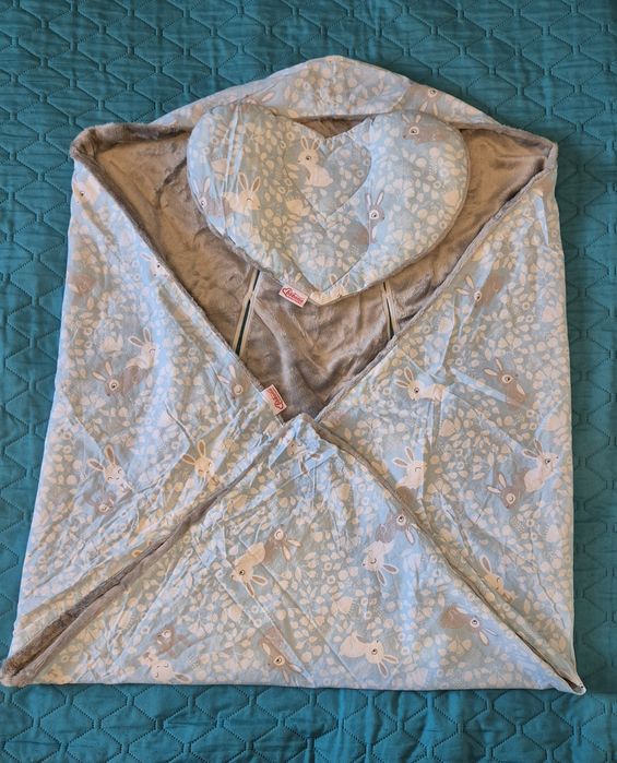 Kocyk otulacz do fotelika nosidełka i podusia