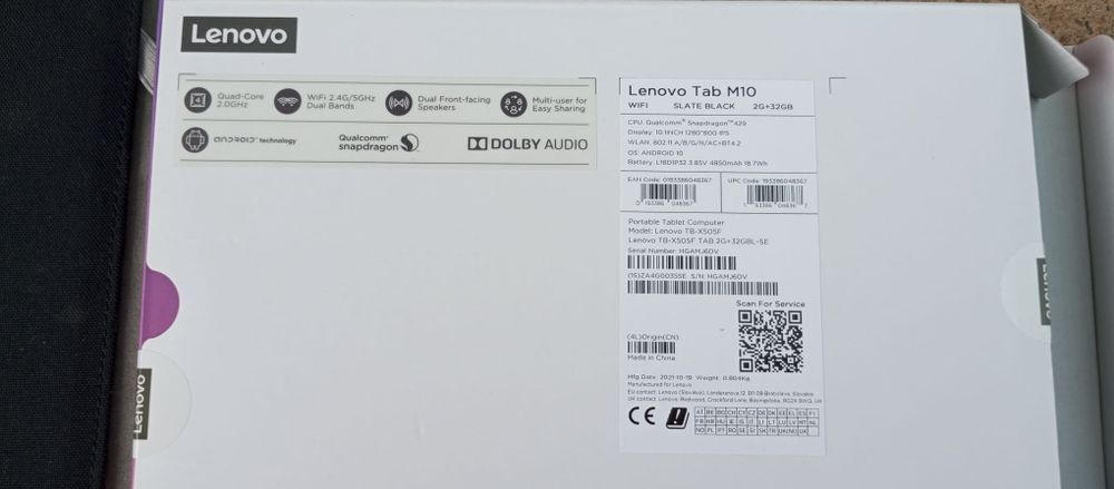 Lenovo Tab M10 Tablet + Case64738803031809122