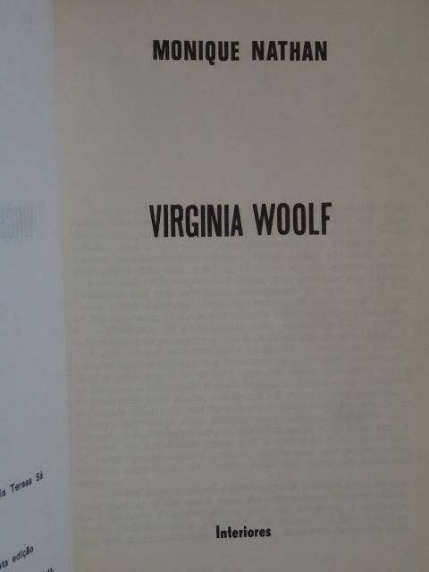 Virgínia Woolf de Monique Nathan
