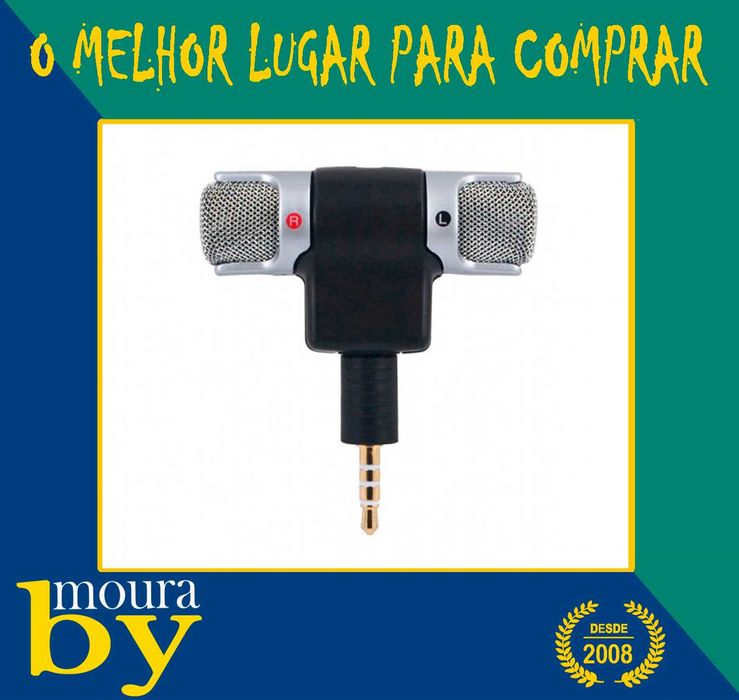 Mini microfone de 3.5mm jack para smartphone iPhone
