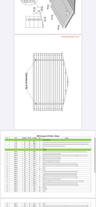 Garagem em Kit de Madeira 6m x 9m com 2 Portões