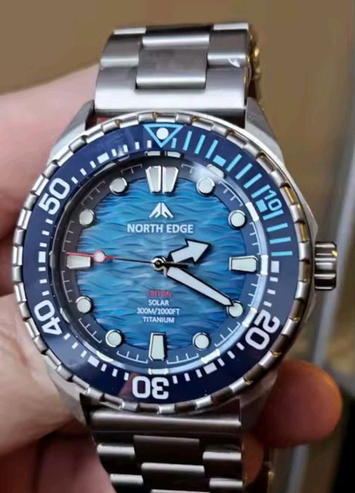 North Edge Triton-Ti Титановий годинник Сонячна батарея. 300 м. захист