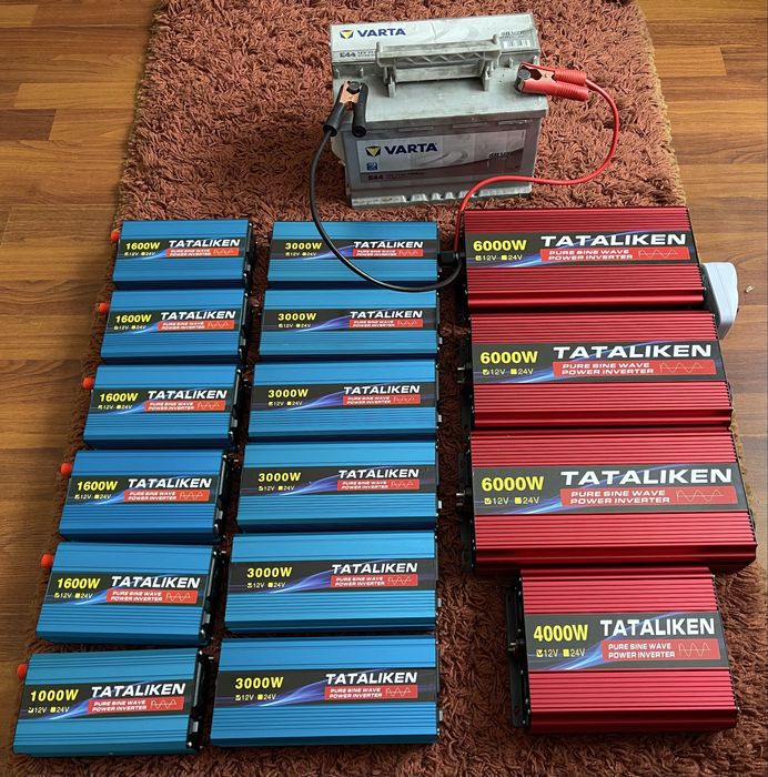 БЕЗШУМНИЙ Інвертор Tataliken 6000W /4000W /3000W /1600W Чистий синус !