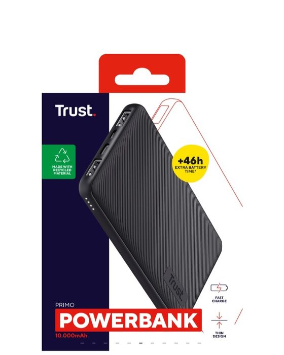 Павер банк Trust Primo Eco 10000 mAh Black