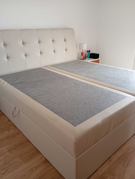 Cama Continental 200x200cm - Cor Bege