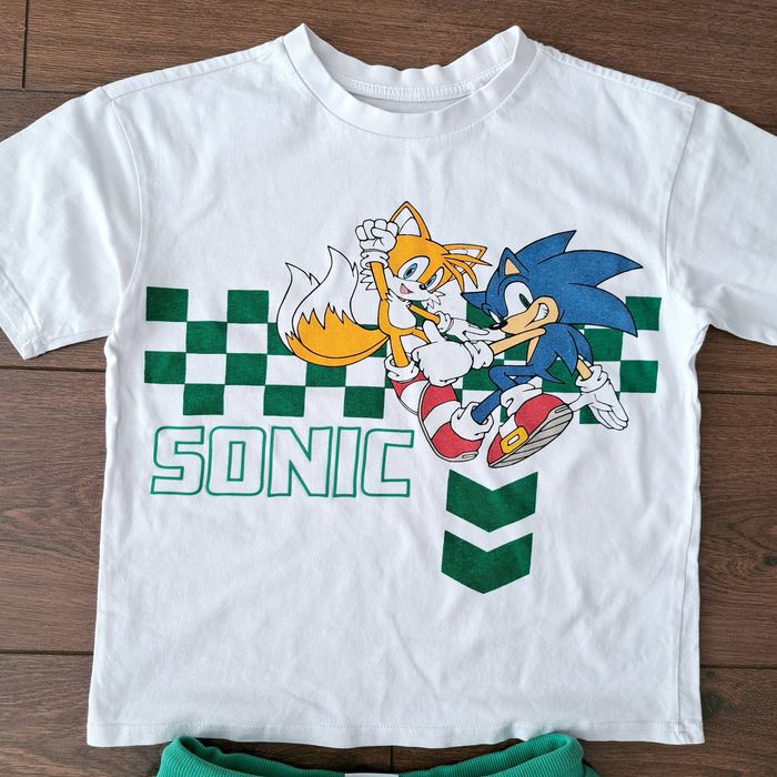 Koszulka szorty chłopięce zestaw 128 Sonic