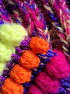 Szydełkowa czapka beanie "Neon bubbles"