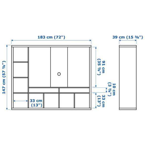 Móvel de TV com estantes incorporadas