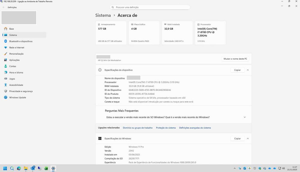 HP Z2 Mini G4 WorkStation