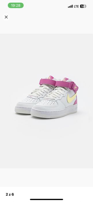 Nike Air Force 1 Mid różowy żółty
