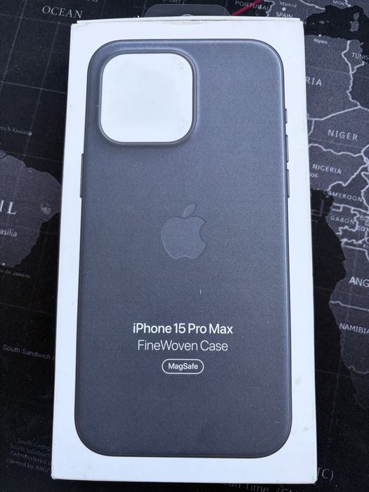 Оригінальний чохол Iphone 15 pro max FineWoven Case black