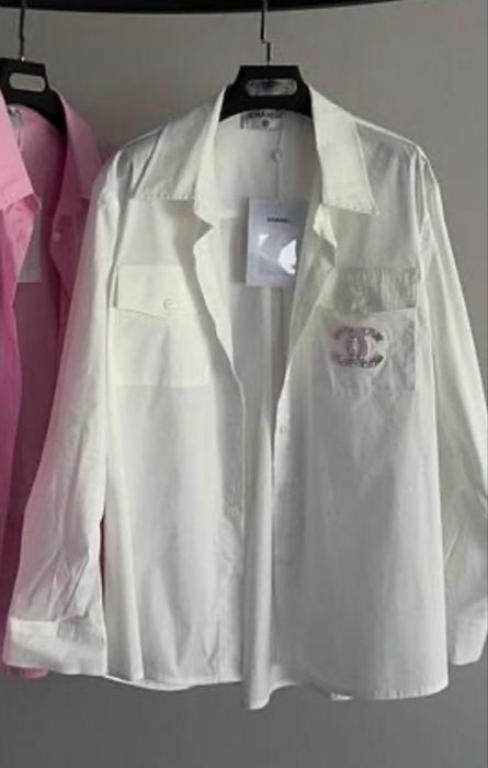 Koszula biała chanel klasyk