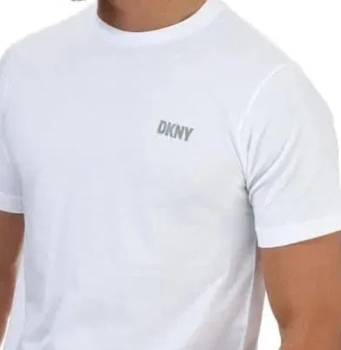 DKNY koszulka sportowa krótki rękaw logowana XL