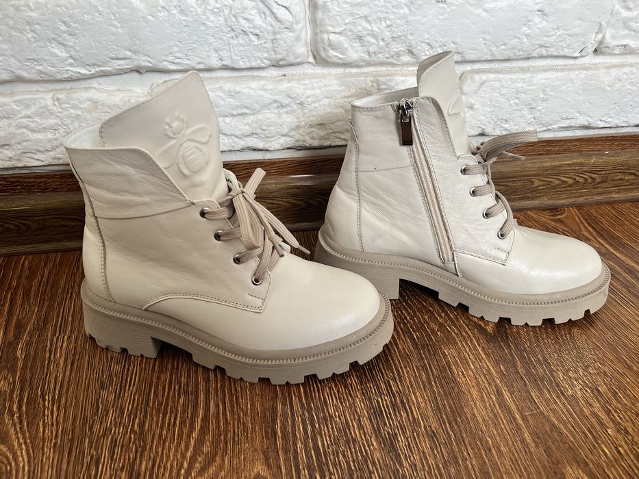 Ботінки ботинки черевики обувь взуття зима шкіра 23 см