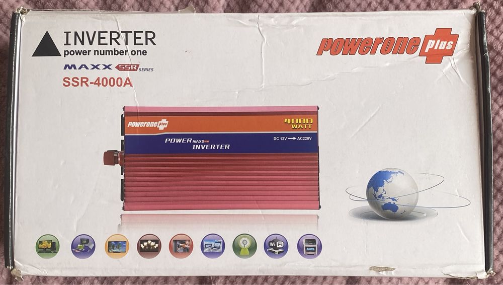 Перетворювач авто (інвертор) 24V-220V 4000W