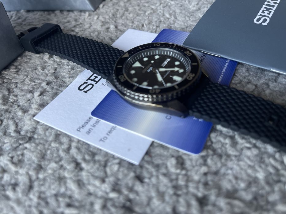 Relógio Seiko 5 Sports SRPD79K1 Blackout, automático,