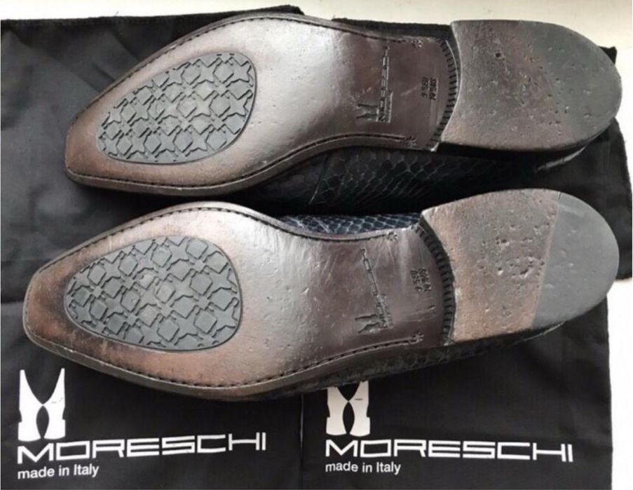 Moreschi туфлі, лофери, шкіра пітона, 43,5