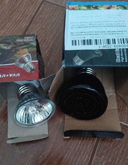 2 Лампи для тераріуму для обігріву і освітлення ціна за 2 лампи.