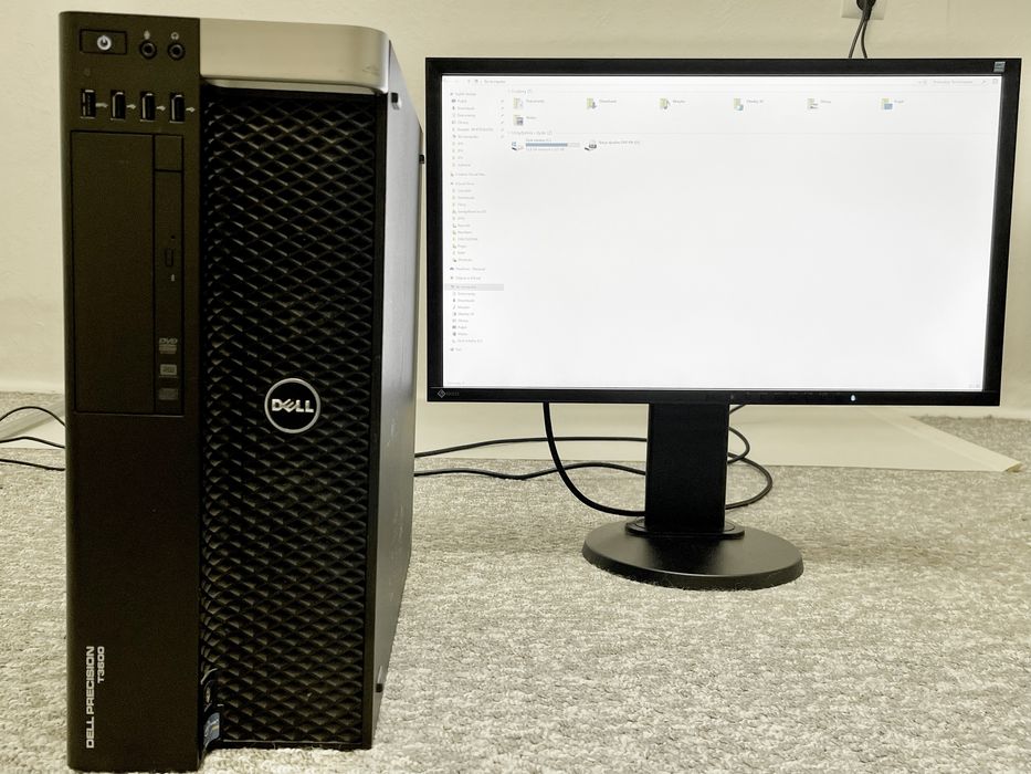 Komputer stacjonarny Dell Precision z monitorem graficznym Eizo