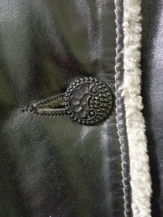 Дублянка дубльонка натуральна цегейка шкіра 38 розмір жіноча L