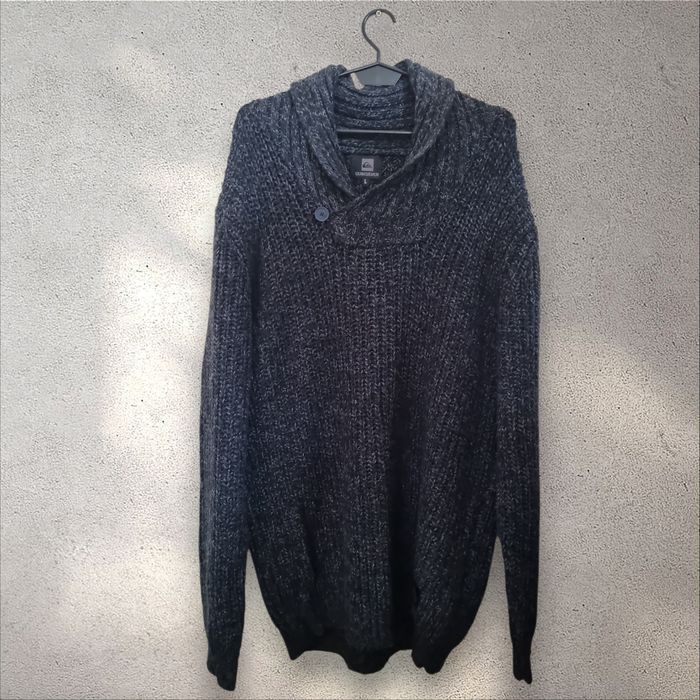 Granatowy sweter męski gruby quiksilver L