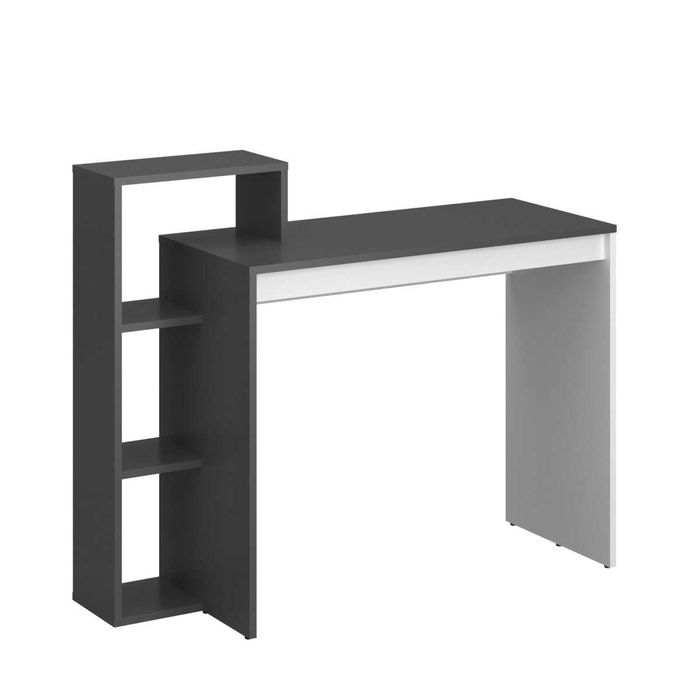 Стіл письмовий, дуб, графіт, темне дерево. 100х90х40