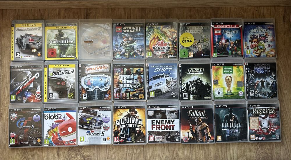Komplet 24 gier na konsole Playstation 3