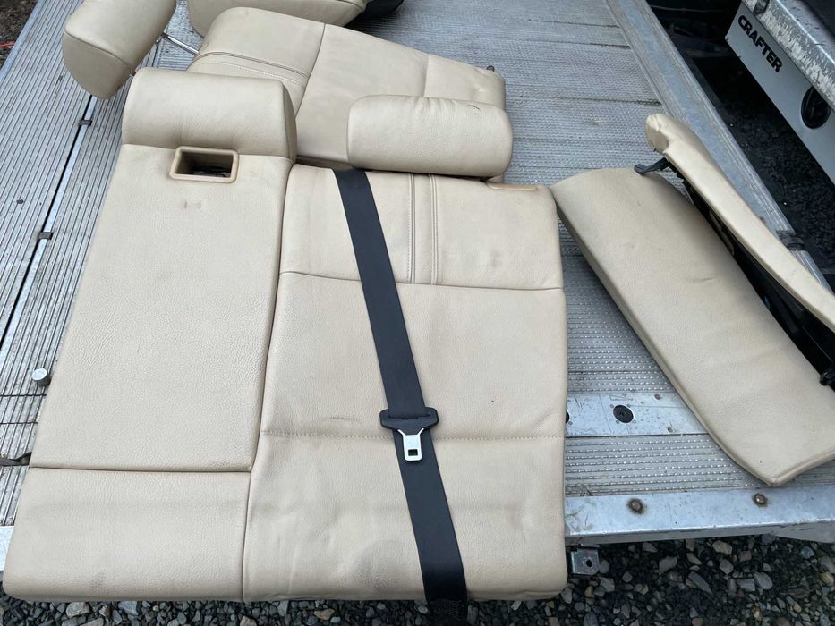 Bmw x3 e83 skóra krem komplet foteli boczki Europa przed lift lędźwie
