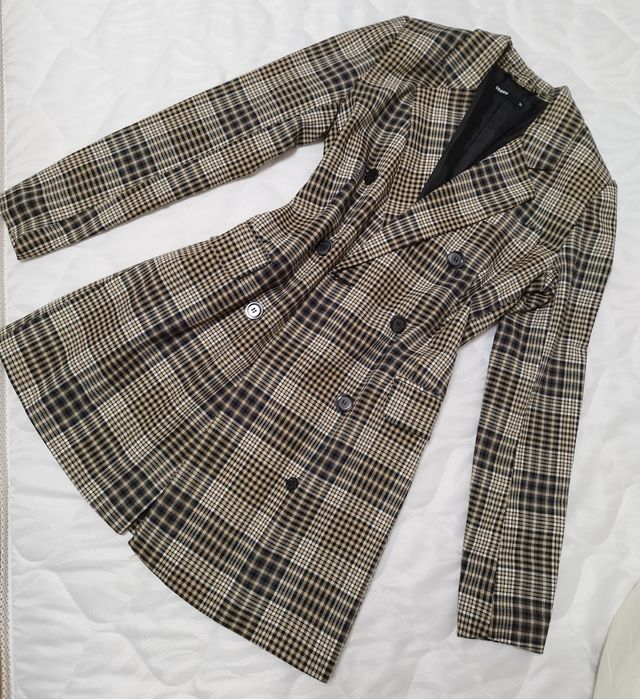 Піджак жіночий в клітку / піджак плаття XS / S