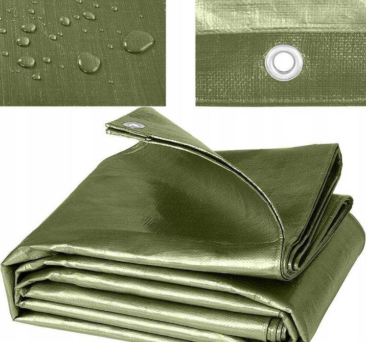 Plandeka zielona 3x4m Mrozooodporna ochronna 90g/m2