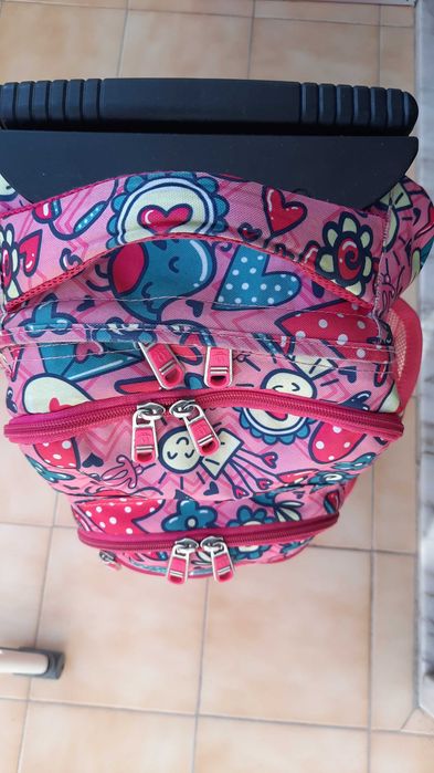 Mochila Rosa Trolle Totto - Como Nova