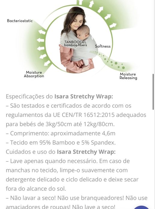 Marsupio - Isara Stretchy Wrap - Porta bebés