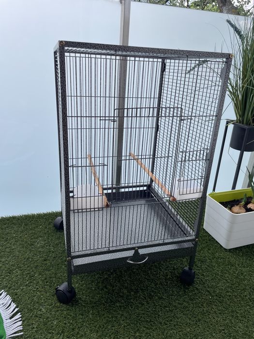 Elegancka Klatka dla ptaka papugi kanarka woliera nowa 46x46x80