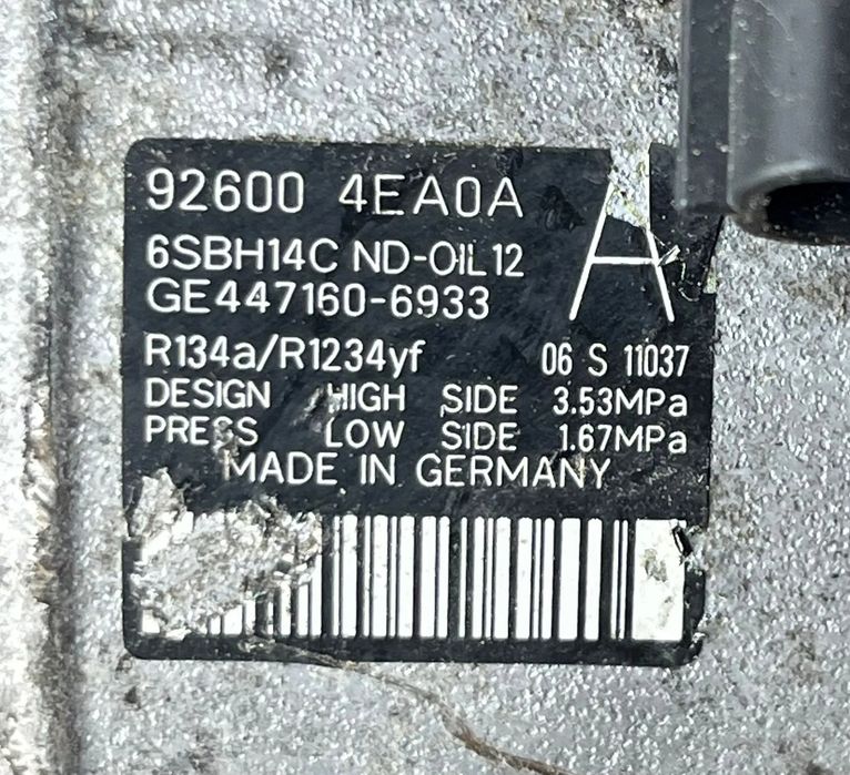 Compressor Ar Condicionado Renault/Nissan 1.5DCI Ref: 926004EA0A/6SBH14C/GE4471606933