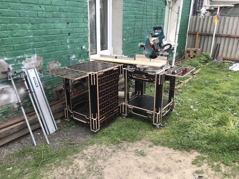 Столярний верстак. Стіл для торцовки. MFT стіл. Makita. Festool