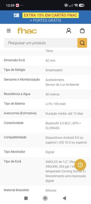 Relogio desportivo amazfit