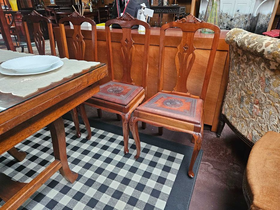 Cadeiras antigas, sem braços, estilo Queen Anne - óptimo estado gera