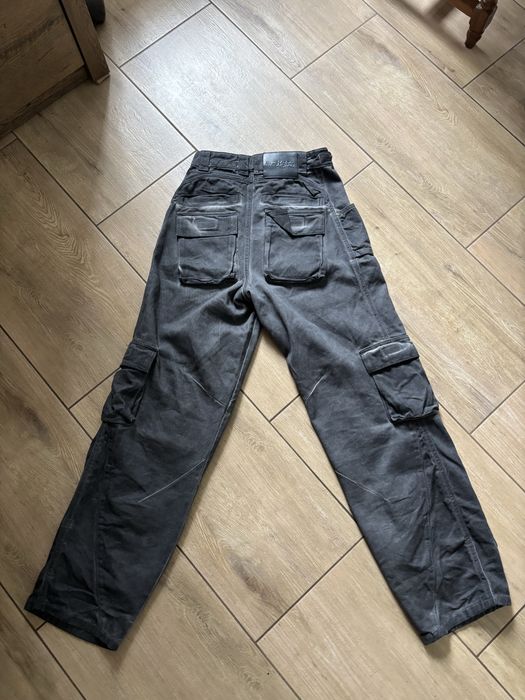 Low Lights Studios Oil Dyed Multipocket Cargo Pants Spodnie Bojówki Baggy XS