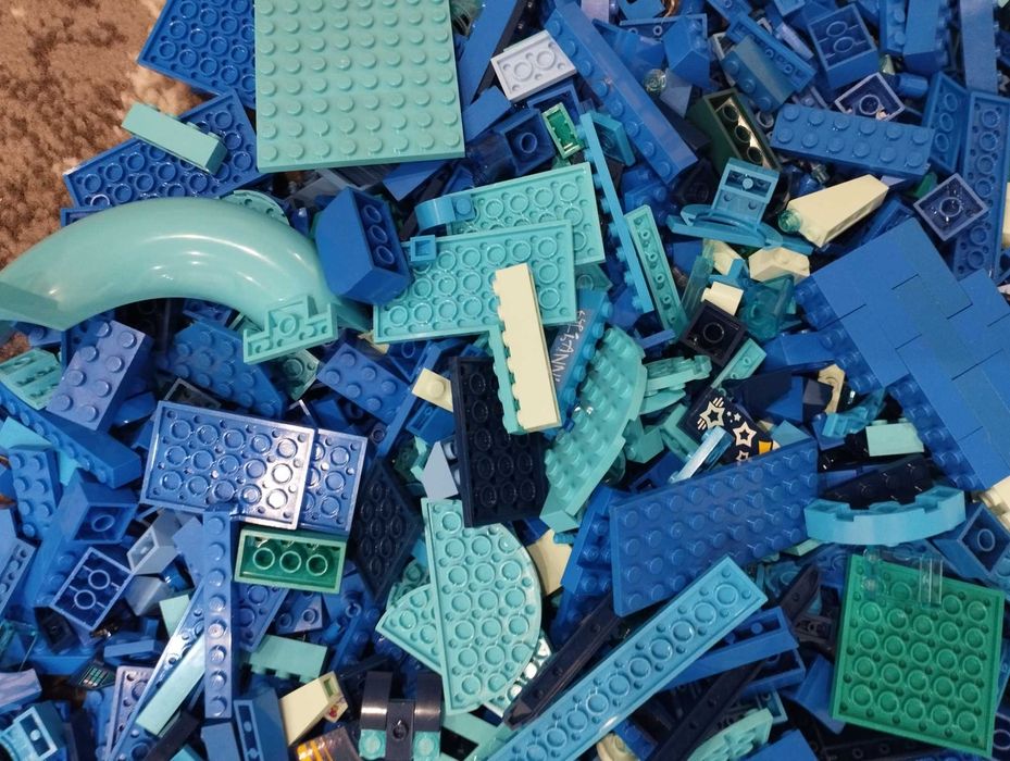Klocki Lego mix oryginalne na kg. Zielone Czarne Szare Tan brązowe