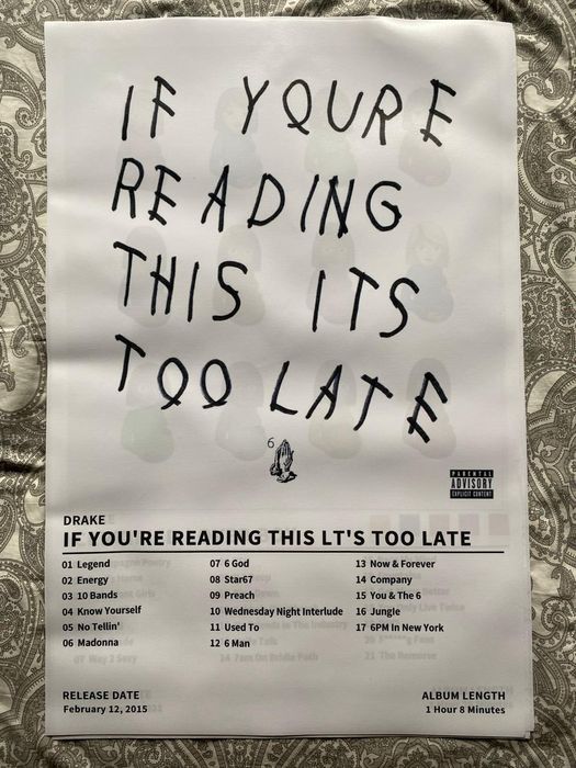 Poster drake para moldura 40x60