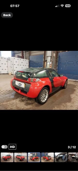 Розборка смарт родтер.Жосткий дах смарт родстер 452 hartop